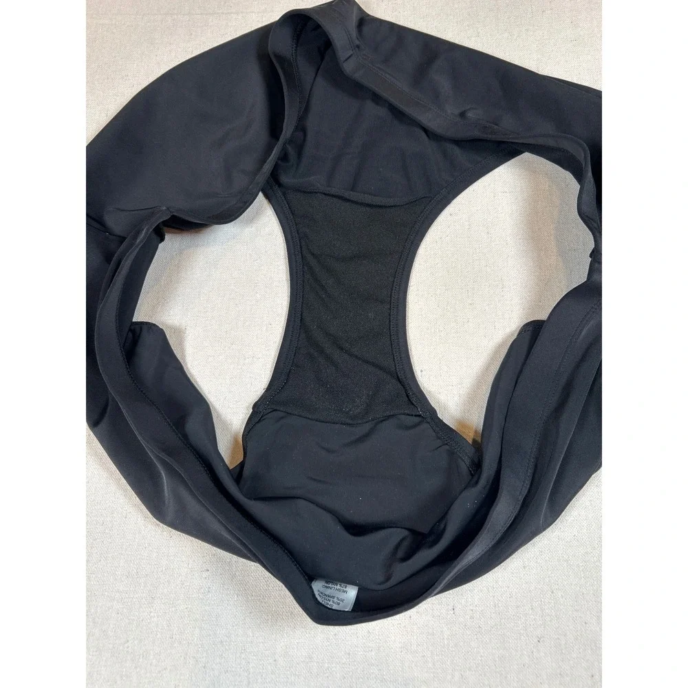 Black High Waisted Swim Bottoms Full Coverage‎ Bikini Briefs Size 32 Plus Size